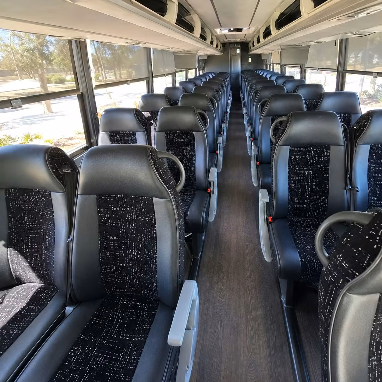 56 passenger charter bus interior